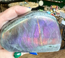 Load image into Gallery viewer, violet rose flash labradorite freeform soft, stormy gray edges-#3