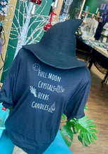 Load image into Gallery viewer, Unisex full moon, crystals, herbs, candles shirt - soft - Black