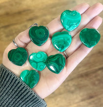 Load image into Gallery viewer, Natural Malachite Polished heart
