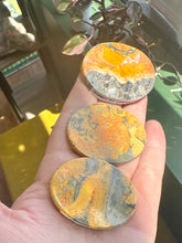 Load image into Gallery viewer, Bumble bee Jasper flat stone
