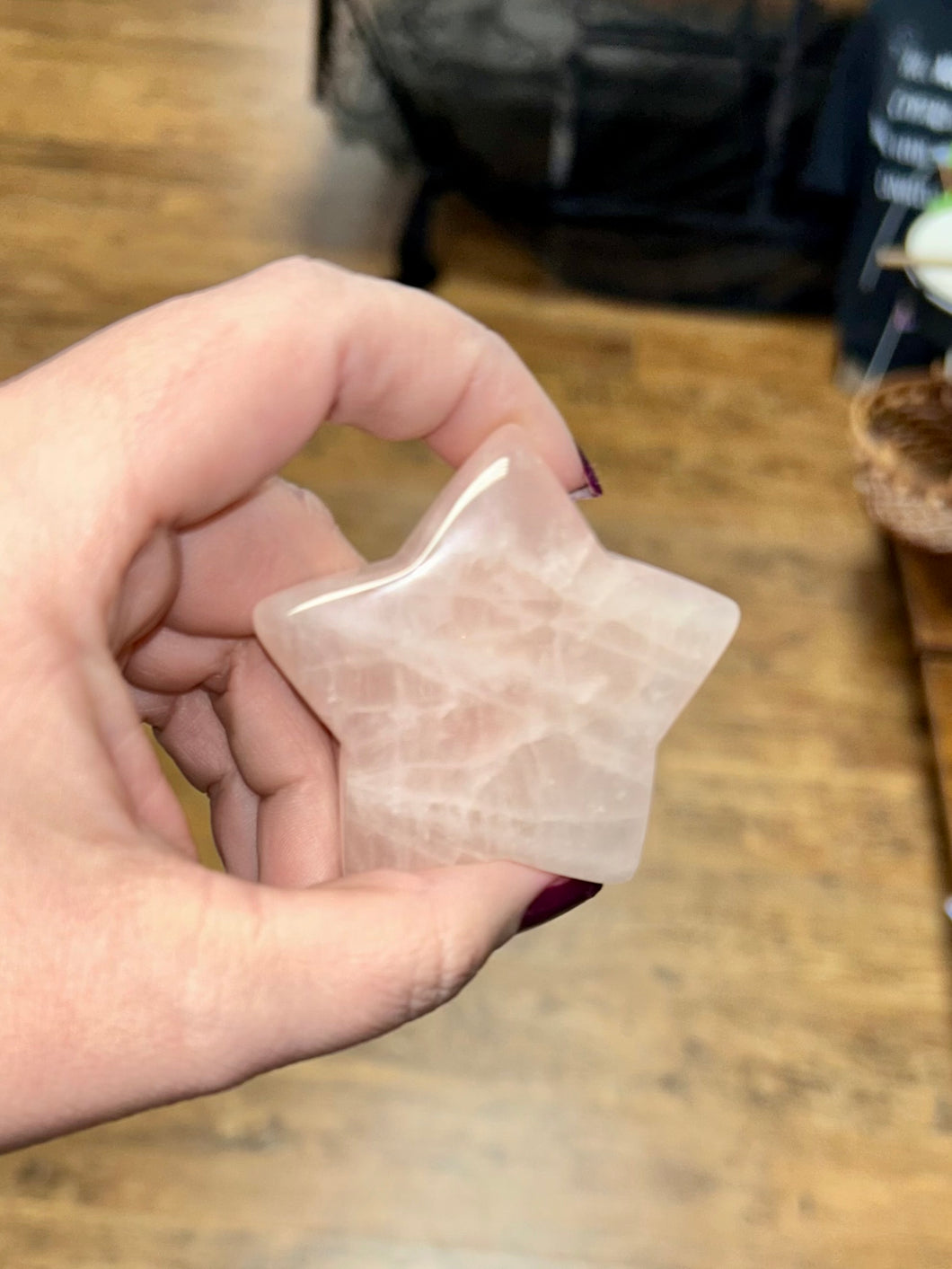 Rose quartz star