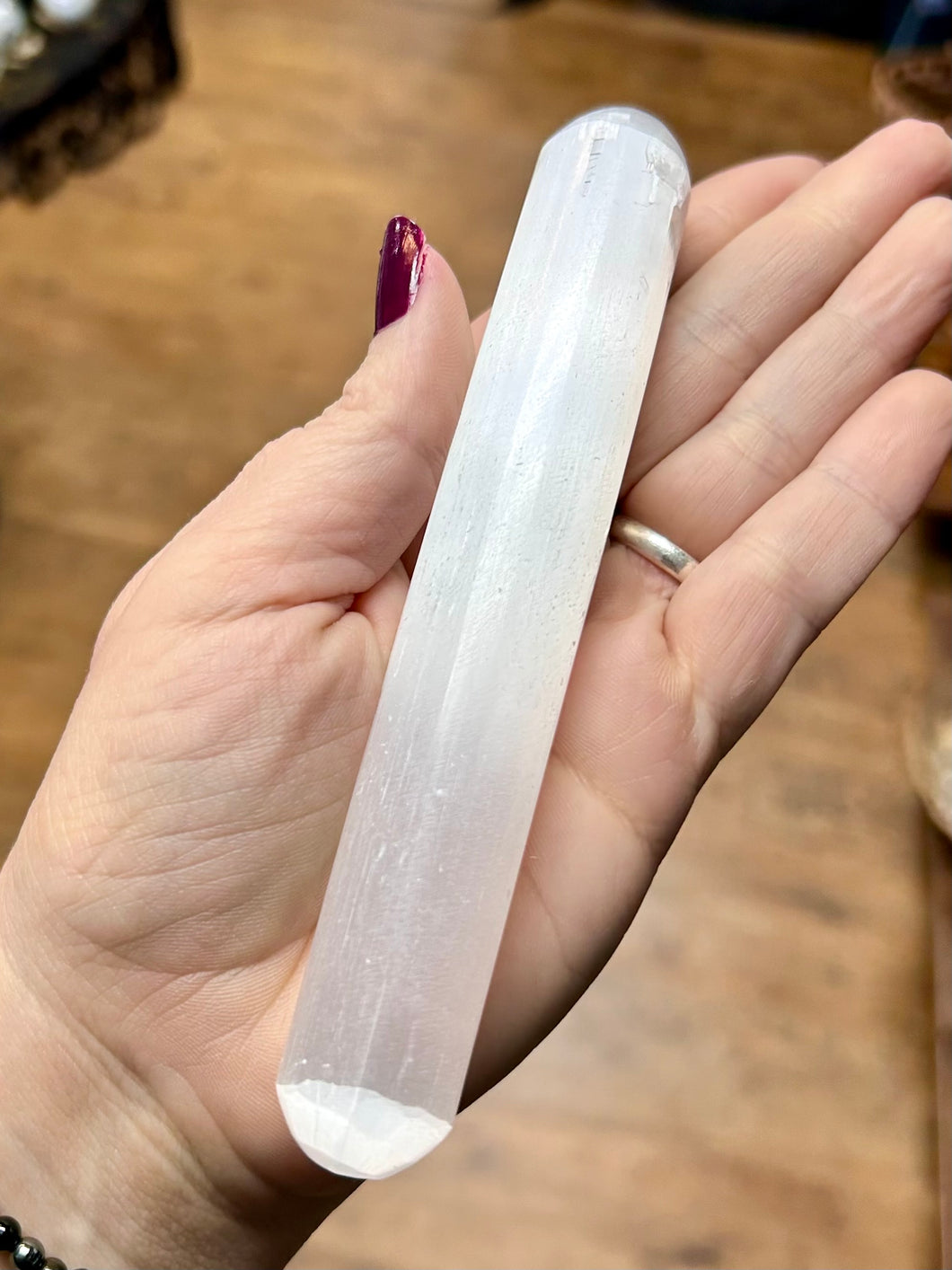 Selenite a.k.a. satin spar￼ massage wand