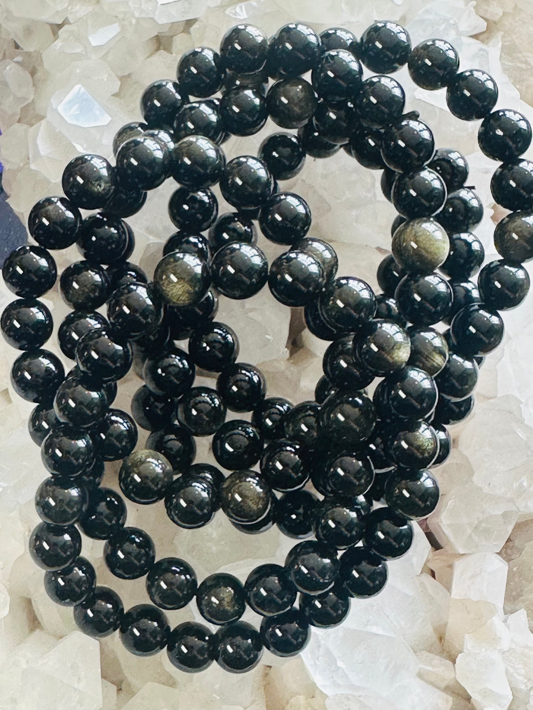 Gold Sheen Obsidian Bracelet