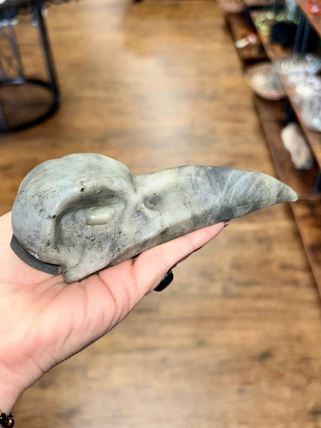 Labradorite Raven skull