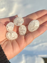 Load image into Gallery viewer, Fire &amp; Ice crackle quartz tumble
