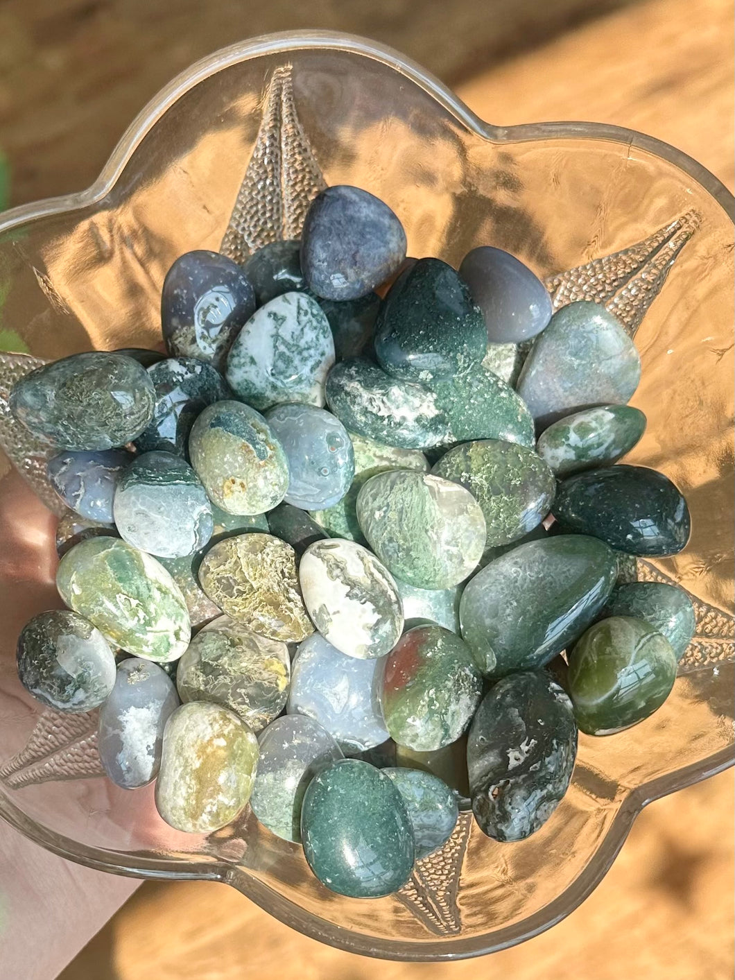 Moss Agate Tumble