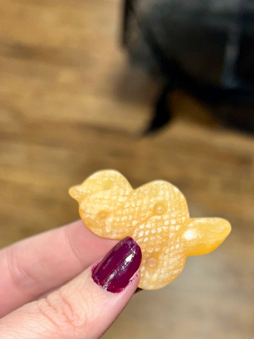 Orange calcite snake