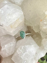 Load image into Gallery viewer, Genuine Emerald size 9 ring- handmade

