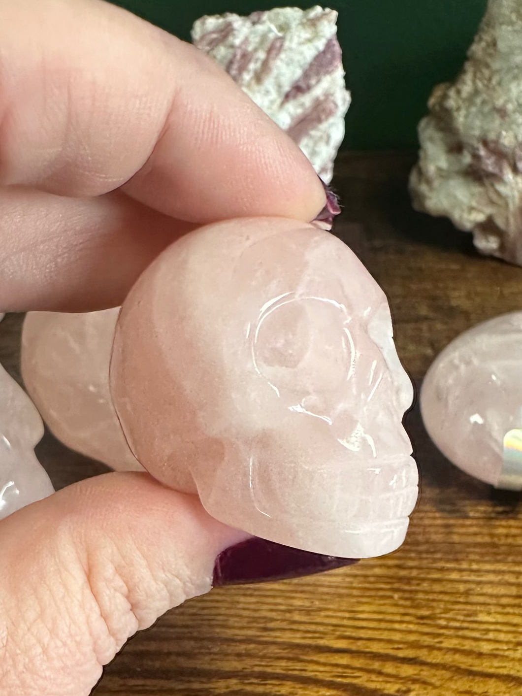Rose Quartz skull